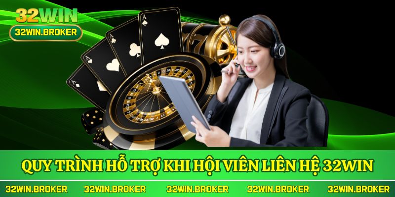 Quy trình tiếp nhận hỗ trợ khi hội viên liên hệ 32WIN